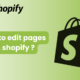 How to edit pages in shopify