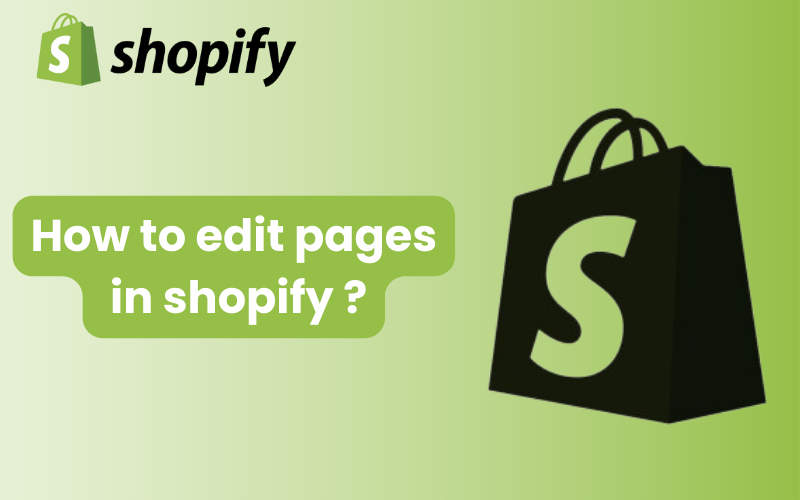 How to edit pages in shopify