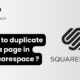 How to duplicate a page in squarespace ?